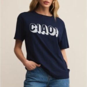 Women's Navy Graphic Tee